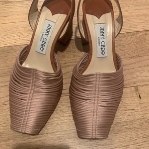 Jimmy Choo Baja satin string block sandal